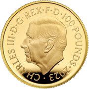 100 Pounds - Charles III Dame Shirley Bassey; Gold Proof obverse image
