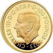 100 Pounds - Charles III King Arthur; Gold Proof obverse image