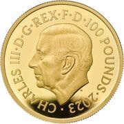 100 Pounds - Charles III Morgan Le Fay; Gold Proof obverse image
