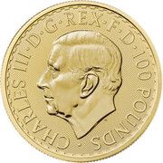 100 Pounds - Charles III 1 oz Fine Gold obverse image