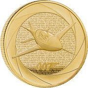 100 Pounds - Charles III Bond Films of the 1980s; Gold Proof, United Kingdom, 2024 reverse image