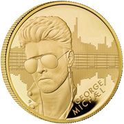 100 Pounds - Charles III George Michael; Gold Proof, United Kingdom, 2024 reverse image