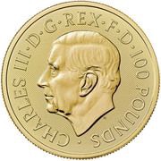 100 Pounds - Charles III Beowulf & Grendel; 1 oz Fine Gold obverse image