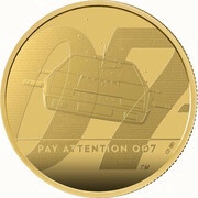 200 Pounds - Elizabeth II James Bond - II; Gold Proof, United Kingdom, 2020 reverse image