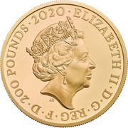 200 Pounds - Elizabeth II King George III; Gold Proof obverse image
