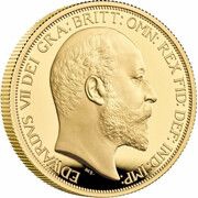 200 Pounds - Elizabeth II Edward VII; Gold Proof, United Kingdom, 2022 reverse image