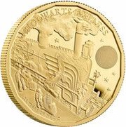 200 Pounds - Elizabeth II Hogwarts Express; Gold Proof, United Kingdom, 2022 reverse image