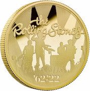 200 Pounds - Elizabeth II The Rolling Stones; Gold Proof, United Kingdom, 2022 reverse image