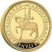 200 Pounds - Charles III Charles I; Gold Proof, United Kingdom, 2023 reverse image