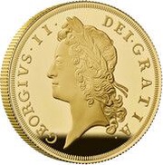 200 Pounds - Charles III George II; Gold Proof, United Kingdom, 2023 reverse image
