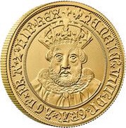 200 Pounds - Charles III Henry VIII; Gold Proof, United Kingdom, 2023 reverse image