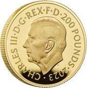 200 Pounds - Charles III 2 oz Fine Gold obverse image