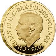 200 Pounds - Charles III Albus Dumbledore; Gold Proof obverse image