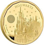 200 Pounds - Charles III Hogwarts; Gold Proof, United Kingdom, 2023 reverse image