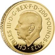 200 Pounds - Charles III Petition Crown, Shields; Gold Proof obverse image