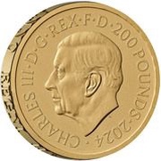 200 Pounds - Charles III St George & The Dragon; Gold Proof obverse image