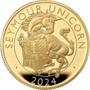 200 Pounds - Charles III Seymour Unicorn; Gold Proof, United Kingdom, 2024 reverse image
