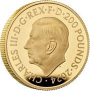 200 Pounds - Charles III Tudor Dragon; Gold Proof obverse image