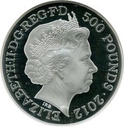 500 Pounds - Elizabeth II London Olympics; Silver Proof obverse image