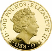 500 Pounds - Elizabeth II Royal Christening; Gold Proof obverse image
