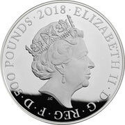 500 Pounds - Elizabeth II Armistice; Silver Proof obverse image