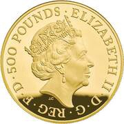 500 Pounds - Elizabeth II Year of the Pig; Gold Proof obverse image
