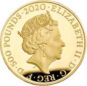 500 Pounds - Elizabeth II David Bowie; Gold Proof obverse image