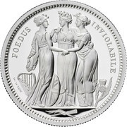 500 Pounds - Elizabeth II The Three Graces; Silver Proof, United Kingdom, 2020 reverse image