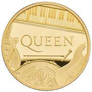 500 Pounds - Elizabeth II The band Queen; Gold Proof, United Kingdom, 2020 reverse image