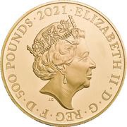 500 Pounds - Elizabeth II Three Graces; Gold Piedfort obverse image