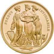 500 Pounds - Elizabeth II Three Graces; Gold Piedfort, United Kingdom, 2021 reverse image
