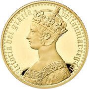 500 Pounds - Elizabeth II Gothic Crown Portrait; Gold Proof, United Kingdom, 2021 reverse image