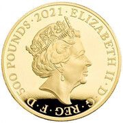 500 Pounds - Elizabeth II James Bond; Gold Piedfort obverse image