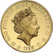 500 Pounds - Elizabeth II Alfred The Great; Gold Proof obverse image