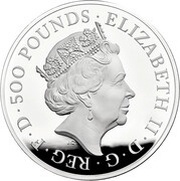 500 Pounds - Elizabeth II The Queen's Beasts Completer; Silver Proof obverse image