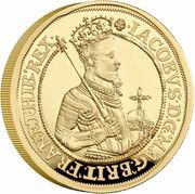 500 Pounds - Elizabeth II James I; Gold Proof, United Kingdom, 2022 reverse image