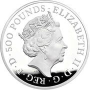 500 Pounds - Elizabeth II Year of the Tiger; Silver Proof obverse image