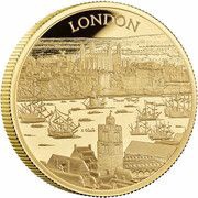 500 Pounds - Elizabeth II London; Gold Proof, United Kingdom, 2022 reverse image