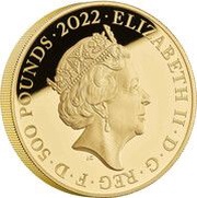 500 Pounds - Elizabeth II Rome; Gold Proof obverse image