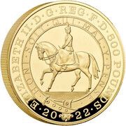 500 Pounds - Elizabeth II Platinum Jubilee; Gold Piedfort obverse image