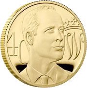 500 Pounds - Elizabeth II Prince William's Birthday; Gold Proof, United Kingdom, 2022 reverse image