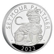500 Pounds - Elizabeth II Seymour Panther; Silver Proof, United Kingdom, 2022 reverse image
