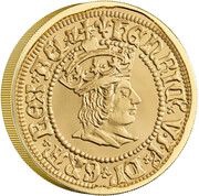 500 Pounds - Elizabeth II Henry VII; Gold Piedfort, United Kingdom, 2022 reverse image