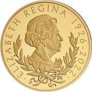 500 Pounds - Charles III Life and legacy of the Queen; Gold Proof, United Kingdom, 2022 reverse image