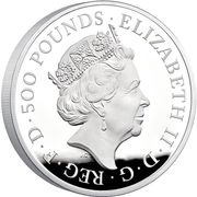 500 Pounds - Elizabeth II Posthumous; Year of the Rabbit; Silver Proof obverse image