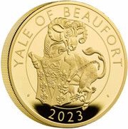 500 Pounds - Elizabeth II Posthumous; Yale of Beaufort; Gold Proof, United Kingdom, 2023 reverse image
