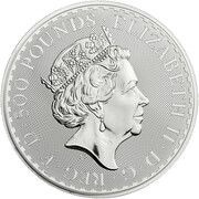 500 Pounds - Elizabeth II Posthumous; 5th portrait; 1 kg Fine Silver obverse image