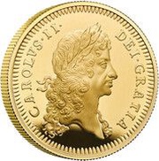 500 Pounds - Charles III Charles II; Gold Proof, United Kingdom, 2023 reverse image
