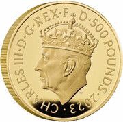 500 Pounds - Charles III Coronation; Gold Proof obverse image