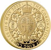 500 Pounds - Charles III Coronation; Gold Proof, United Kingdom, 2023 reverse image